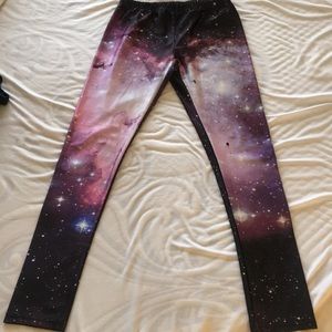 Galaxy print leggings